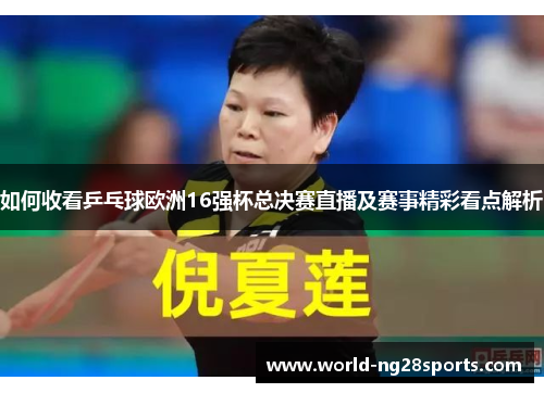如何收看乒乓球欧洲16强杯总决赛直播及赛事精彩看点解析